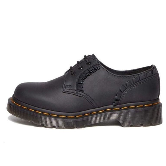 (WMNS) Dr. Martens 1461 Frill Nappa Leather Oxford Shoes 'Black' 30696001