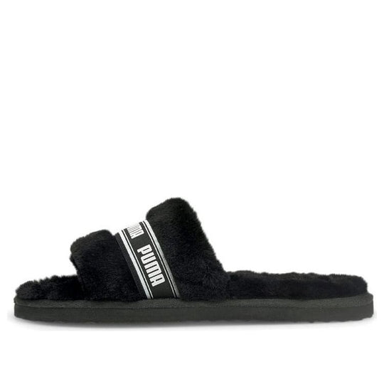 (WMNS) PUMA Fluff Slide 'Black' 384937-01 - KICKS CREW