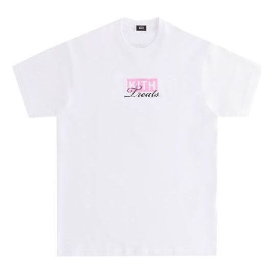 KITH Treats London Café Tee 'White Pink' KHT030085-101 - KICKS CREW