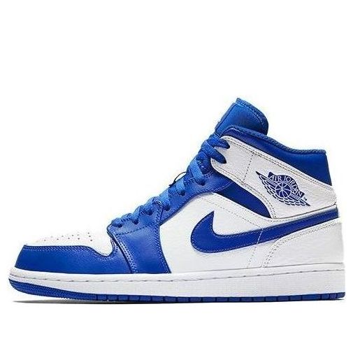 Air Jordan 1 Mid 'Hyper Royal White' 554724-114