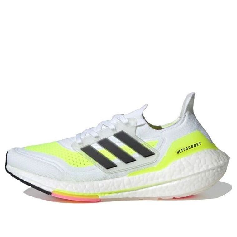 (WMNS) adidas UltraBoost 21 'White Solar Yellow' FY0401 - KICKS CREW