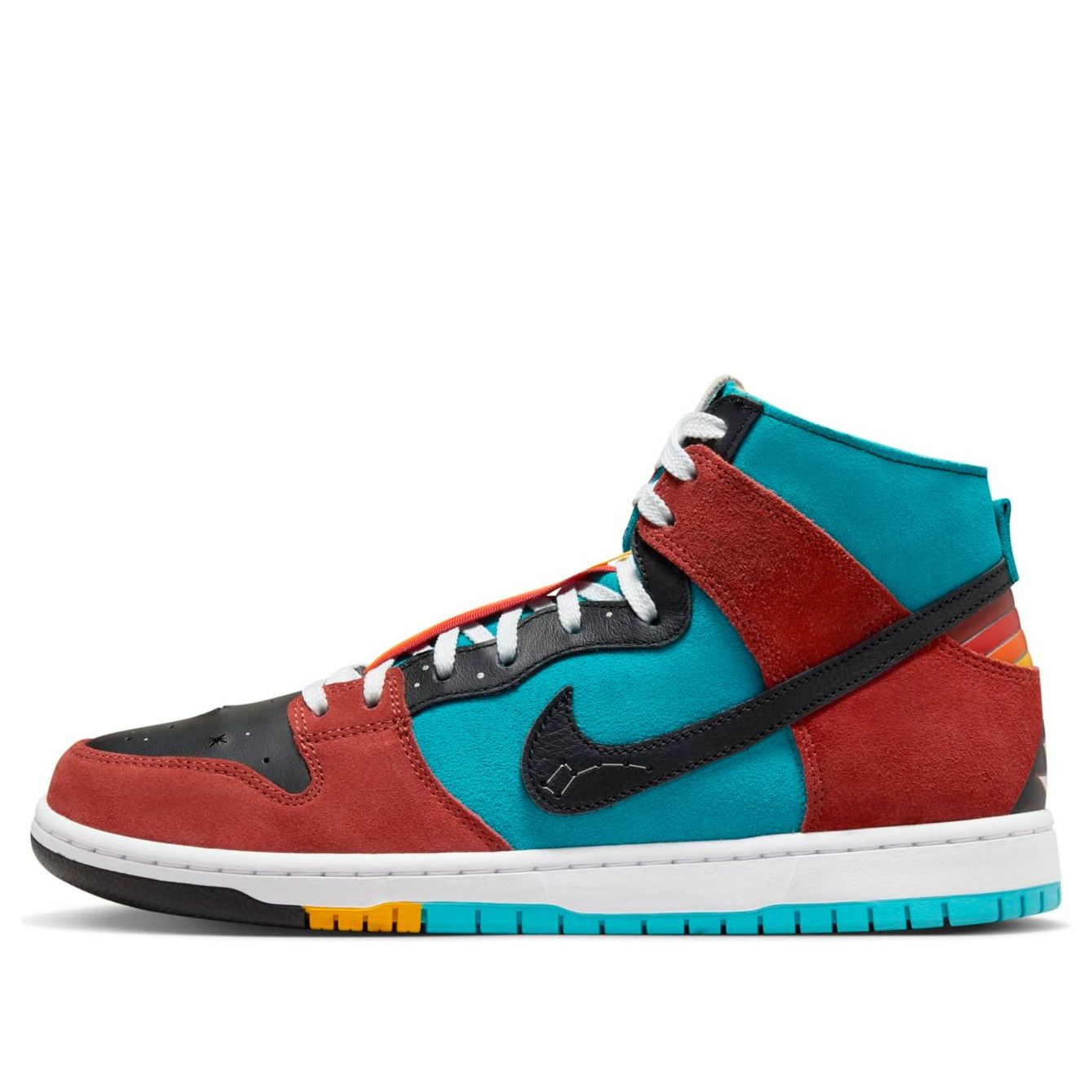 Nike x Di'orr Greenwood SB Dunk Hi Decon QS 'Turquoise Blue Red' FQ1775-400