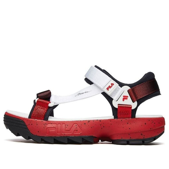 Fila sandals hot sale red