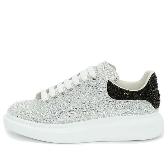 Alexander McQueen Crystal-embellished Oversized Sneakers 'Silver Black ...