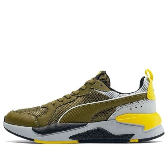 PUMA X-RAY Mesh Lace Up Sneakers Yellow/Green 373773-01