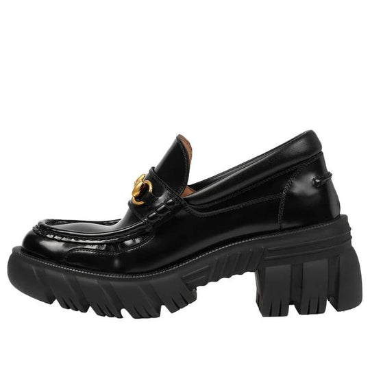 (WMNS) Gucci Loafer with Horsebit 'Black Leahter' 656869-DKSD0-1000