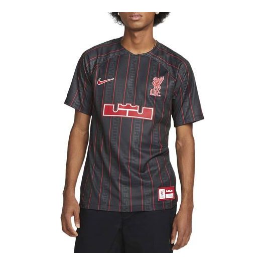 Nike LeBron x Liverpool F.C. Dri-FIT Stadium Soccer Jersey 'Anthracite Gym Red' FD0627-061