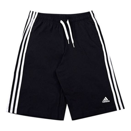 (GS) adidas Essentials 3-Stripes Shorts 'Black White' GN4007 - KICKS CREW