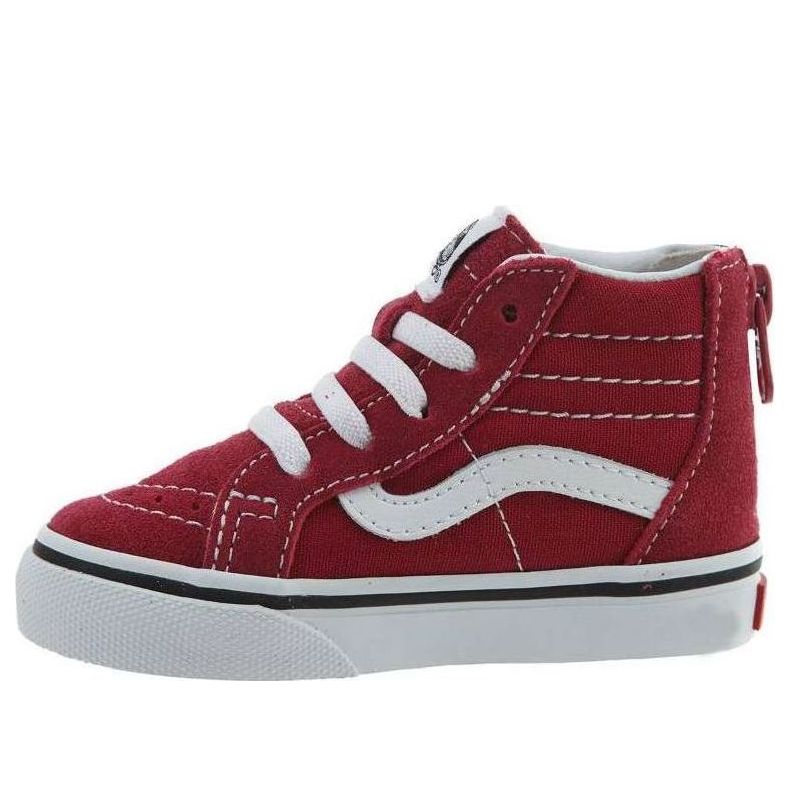 (TD) Vans SK8-HI Zip Shoes 'Red White' VN0A32R3QR2 - KICKS CREW