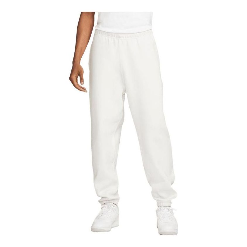 Nike Solo Swoosh Fleece Pant Joggers 'White' CW5460-030 - KICKS CREW