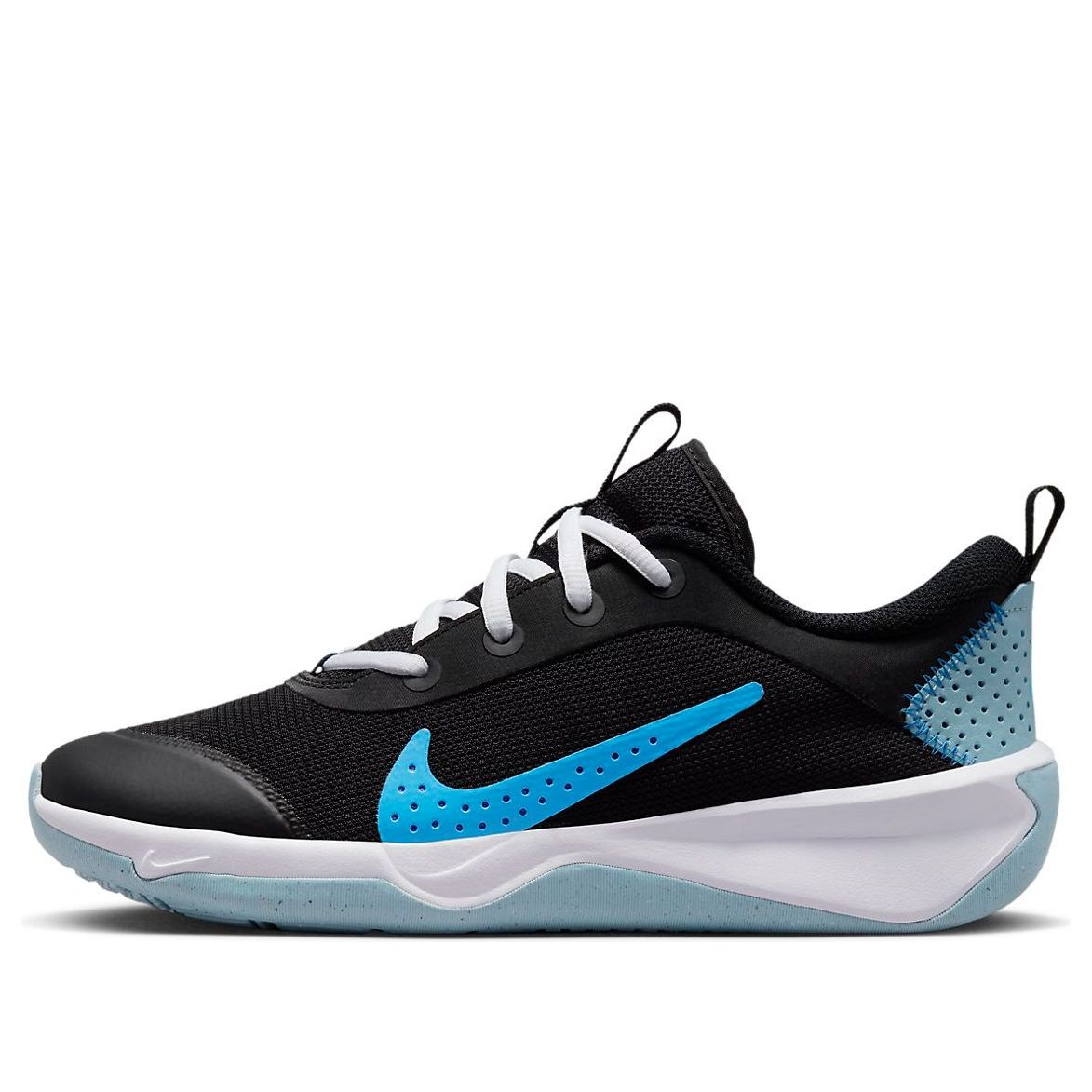 (GS) Nike Omni MultiCourt 'Black Blue Lightning' DM9027-005 - KICKS CREW