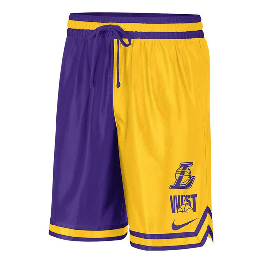Nike x NBA Dri-FIT LAKERS Basketball Shorts 'Yellow Purple' DR9351-728