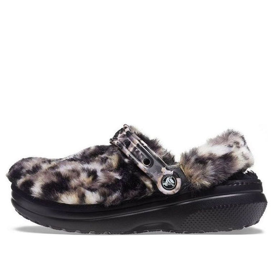 (WMNS) Crocs Classic Fur Sure 'Lined Animal Oreo' 207303-0C4