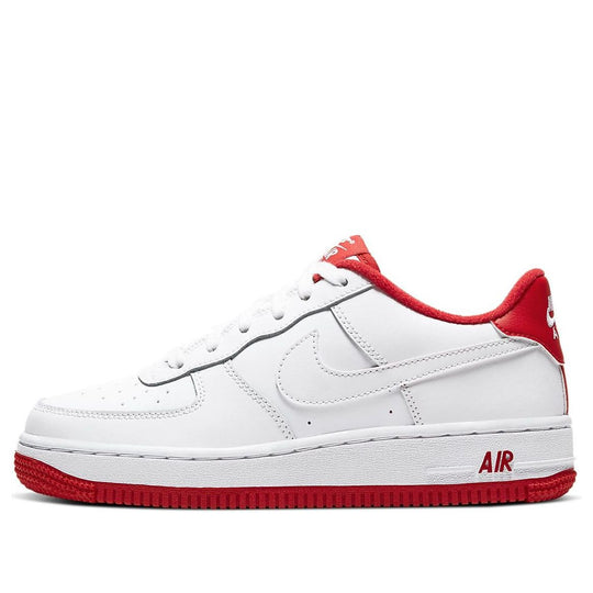 (GS) Nike Air Force 1 'White University Red' CD6915-101 - KICKS CREW