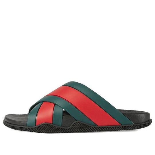 Gucci Rubber Slide Green Red 630326 J8700 8460