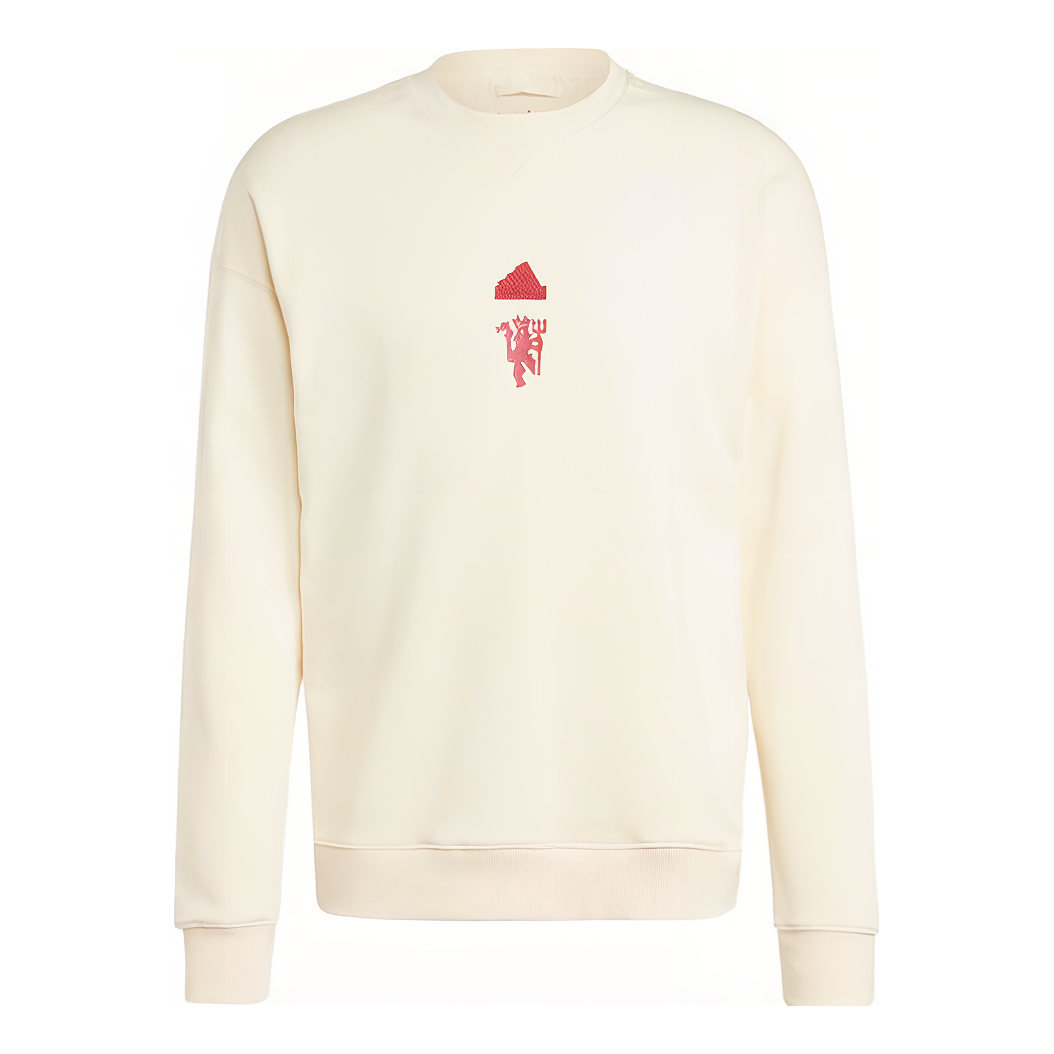 Adidas Manchester United LFSTLR Sweatshirts 'White' IA8547 - KICKS CREW