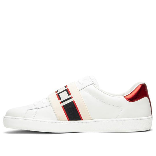 Gucci Stripe Leather Sneaker 'White Red Black' 636782-0FIV0-9091