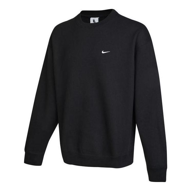 Nike Solo Swoosh Crewneck Sweatshirt 'Black' DX1362-010 - KICKS CREW