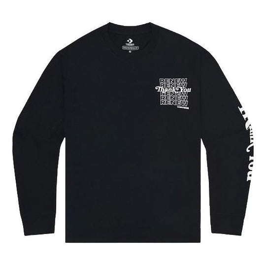 Converse Renew Thank You Long Sleeve Shirt 'Black' 10019500-A03-KICKS CREW