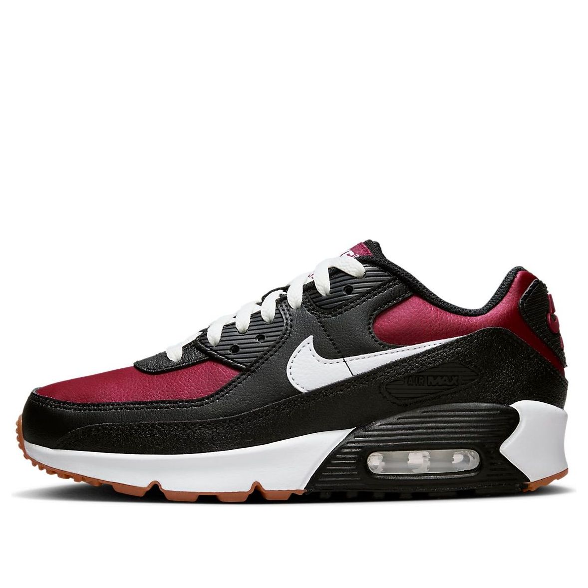 (GS) Nike Air Max 90 Leather 'Black Team Red' CD6864-024 - KICKS CREW