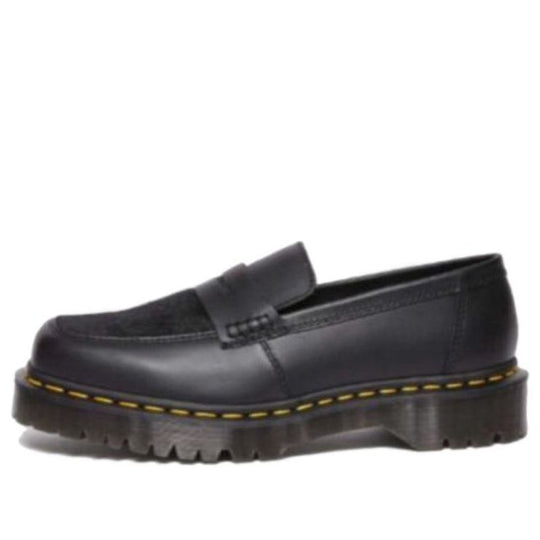 Dr. Martens Penton Bex Square Toe Hair-On & Leather Loafers 'Black' 31303001