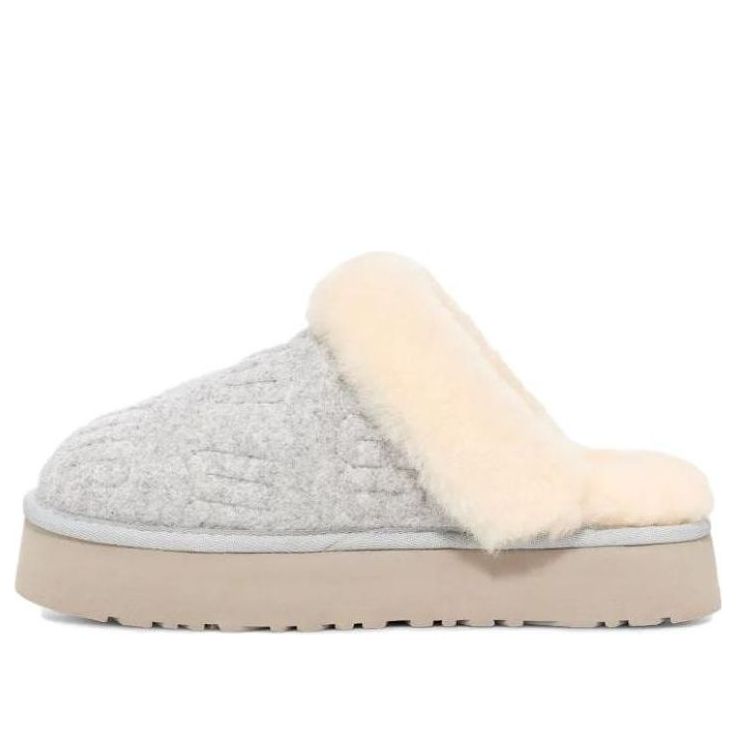 (WMNS) UGG Disquette Felted Slipper 'Grey' 1143986-GREY