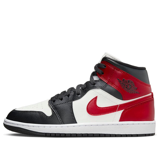 (WMNS) Air Jordan 1 Mid 'Black Toe' BQ6472-160 - KICKS CREW