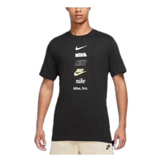 Nike T-Shirt Multi Logo 'Black' DZ2875-010