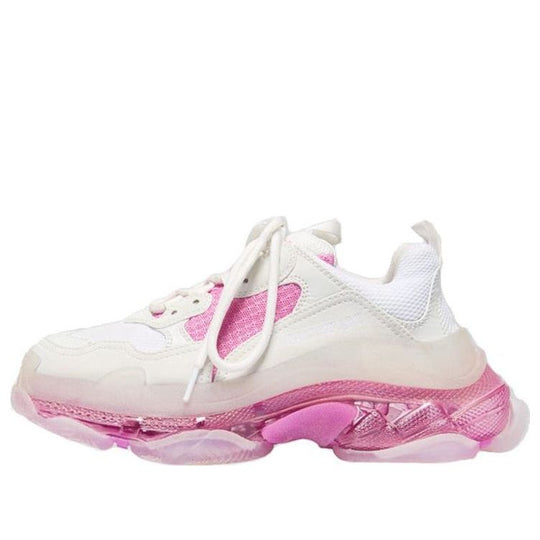 (WMNS) Balenciaga Triple S Clear Sole Trainer 'White Pink' 544351W09ON9025