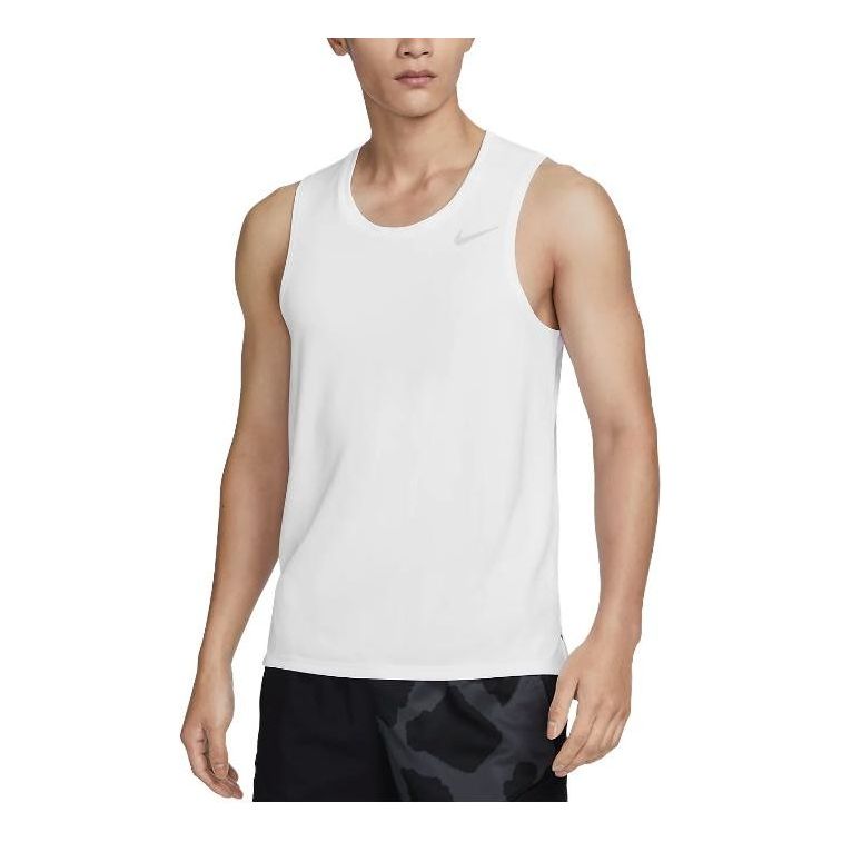 Nike Dri-Fit Miler Running Vest 'White' DV9322-100 - KICKS CREW