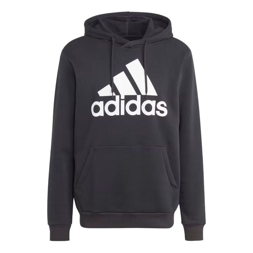 adidas Fleece Big Logo Hoodie 'Black' IB4024-KICKS CREW