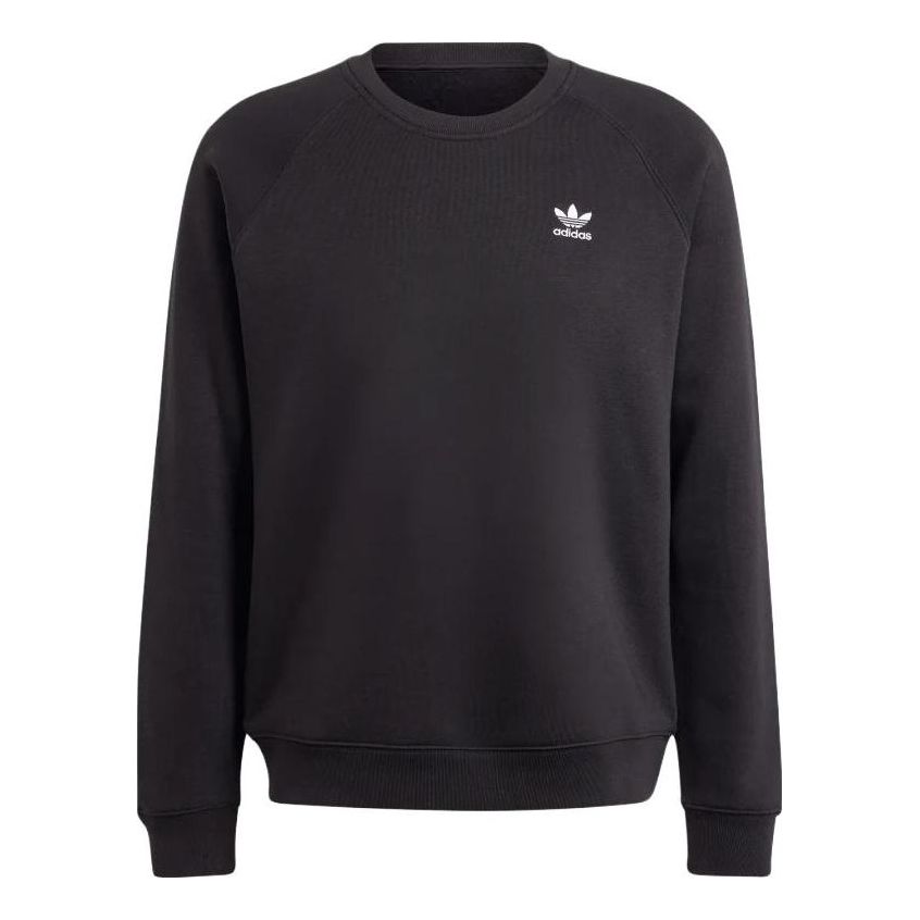 adidas originals Trefoil Essentials Crewneck 'Black' IM4532 - KICKS CREW