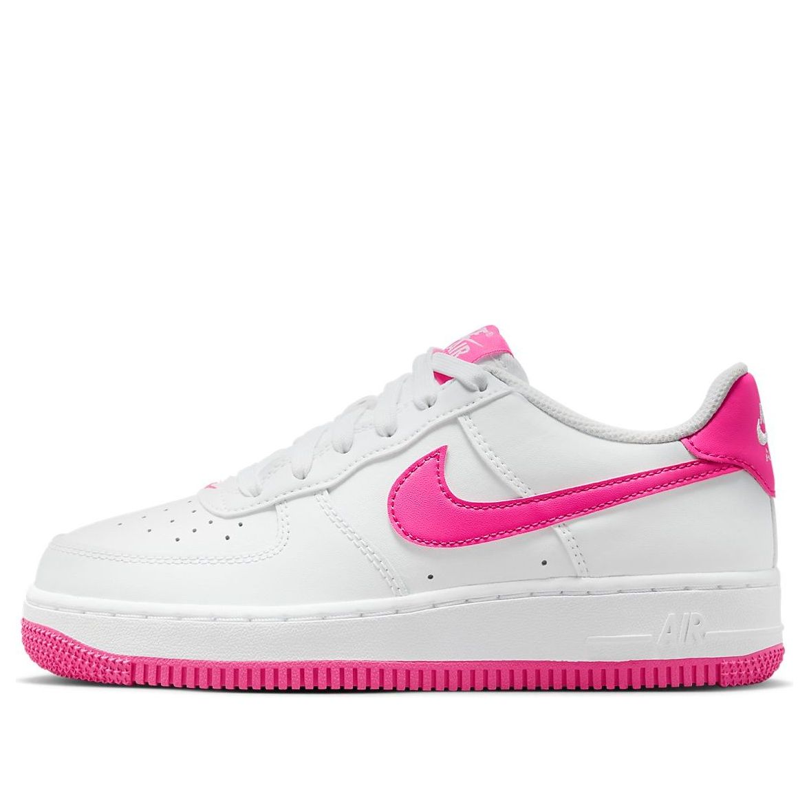 (GS) Nike Air Force 1 'White Laser Fuchsia' FV5948-102 - KICKS CREW