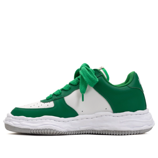 Maison MIHARA YASUHIRO WAYNE OG Sole Leather Low-top Sneaker 'White Green' A08FW706-WHTGRN