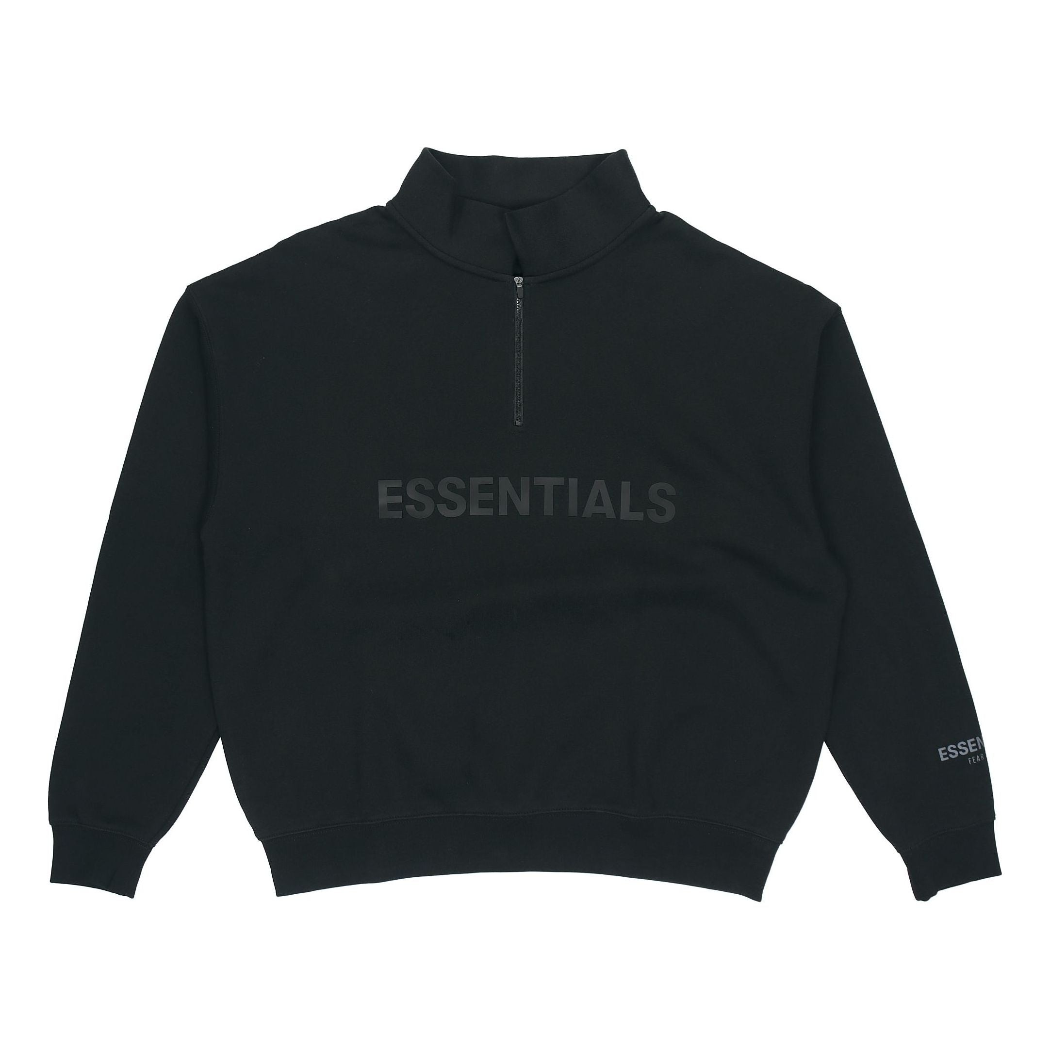 Fear of God Essentials FW20 Half Zip Sweatshirt 'Black' 0192250500211001