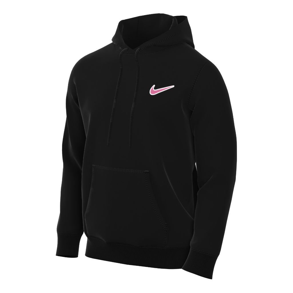 Nike Sportswear Pullover Hoodie 'Black Pinksicle' FZ5200-010 - KICKS CREW