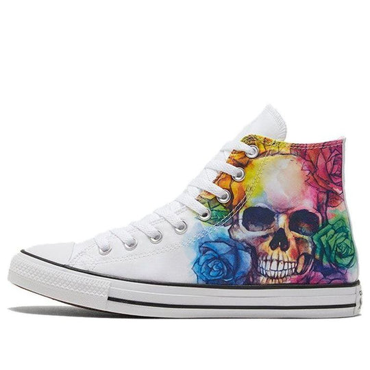 Converse Chuck Taylor All Star High Top Skull and Roses 'White' 169106F