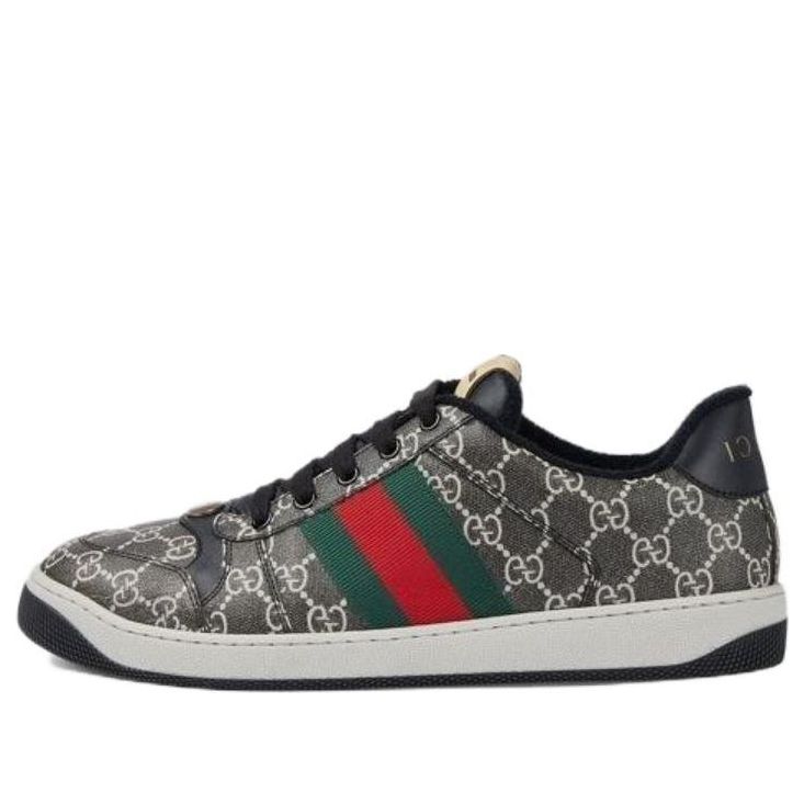 GUCCI Screener sneaker GG Supreme canvas 'Black Grey' 763525-FACMI-844 ...