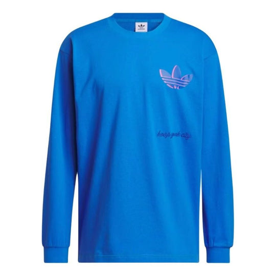 adidas Hoop York City Long Sleeve T-shirt 'Blue Burst' IT4985 
