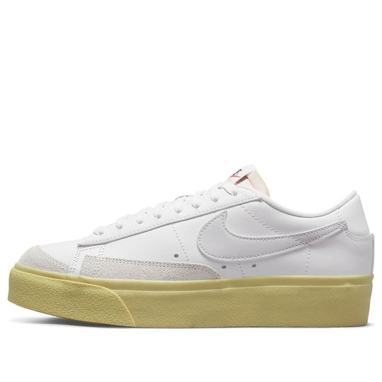 (WMNS) Nike Blazer Low Platform 'White Lemon Wash' DJ0292-109-KICKS CREW