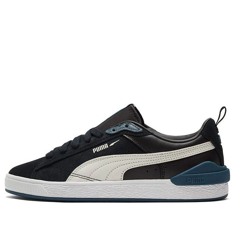 PUMA Unisex Suede Bloc Sneakers Black 384187-01 - KICKS CREW