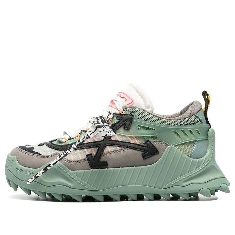 OFF-WHITE Odsy-1000 Wear-Resistant Running Shoes Black/Green OMIA139R2 ...
