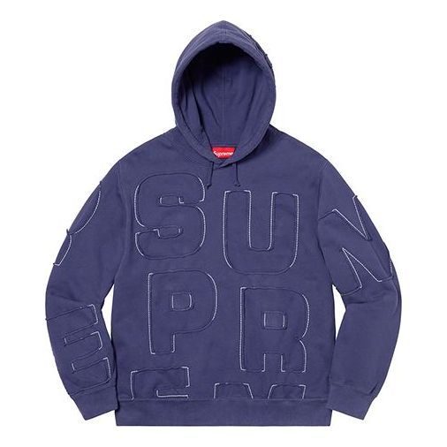 Supreme Cutout Letters Hooded Sweatshirt 'Purple' SUP-SS20-526