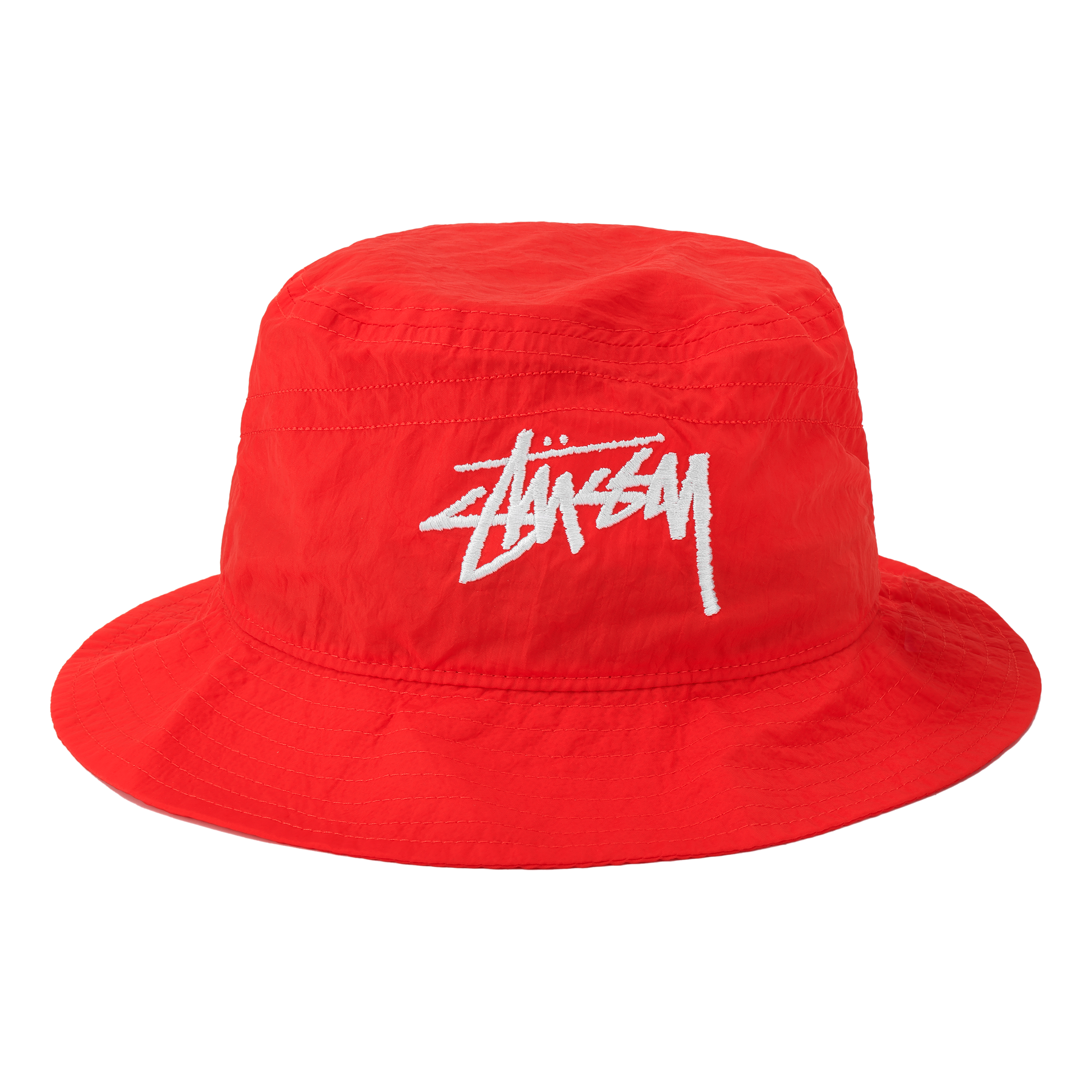 Nike x Stussy Bucket Hat 'Habanero Red White' CT8411-634 - KICKS CREW