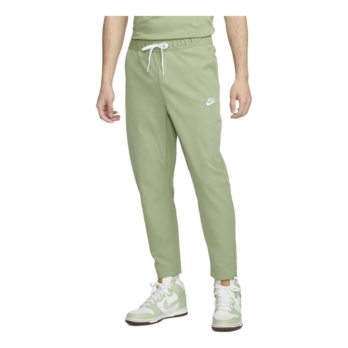 Nike Club Woven Tapered-Leg Trousers 'Oil Green White' DX0625-386 ...