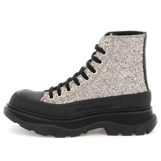 Alexander mcqueen discount boots silver