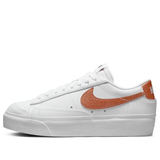 (WMNS) Nike Blazer Low Platform 'White Metallic Copper' DQ7571-100