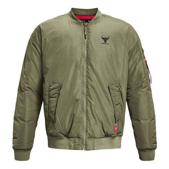 Under Armour Project Rock Insulated Bomber Jacket 'Military Green