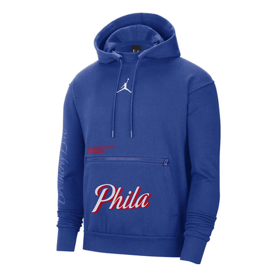 Air Jordan Philadelphia 76ers Courtside Statement Edition Logo Hoodie 'Blue' DR7005-495