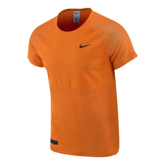 Nike Dri-FIT ADV Run Division TechKnit Short-Sleeve Running Top 'Orang ...